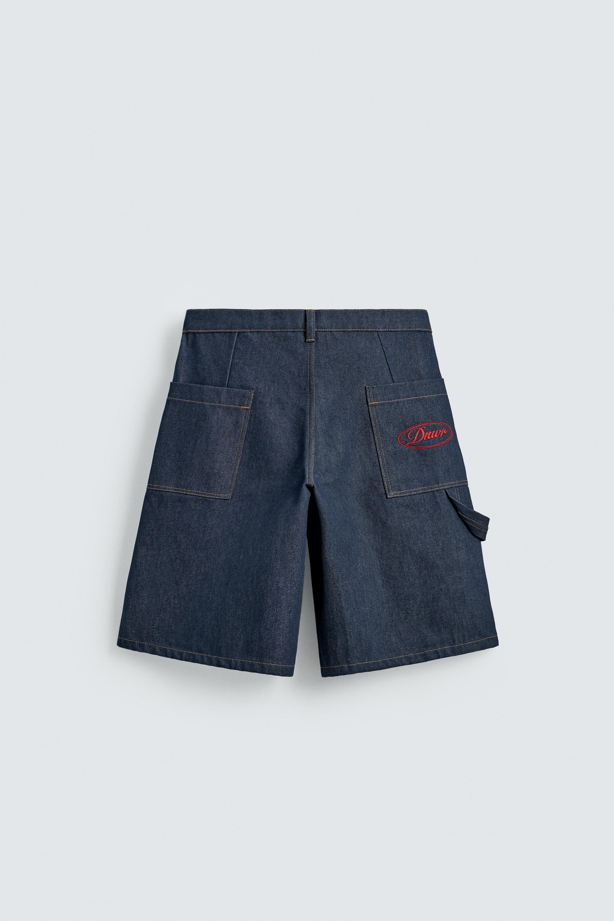JORTS EN DENIM AVEC POCHE BRODÉE